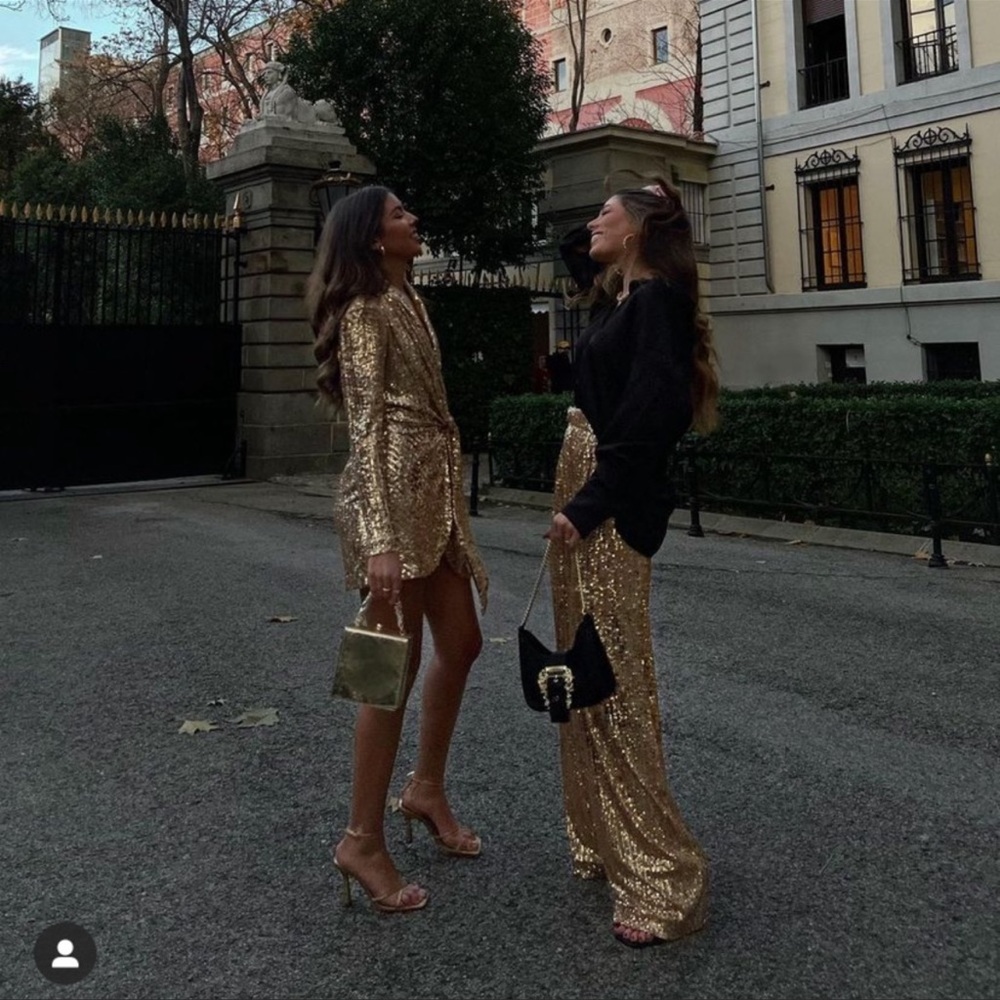 Zara sequin wide leg pants - Picture 14 of 16